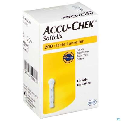 Sie sehen eine Packung Diagnostika U.zubehoer Accu-chek -roche Diabetes Softclix Lanzetten 25st, Produktbild: 02 Diagnostika U.zubehoer Accu-chek -roche Diabetes Softclix Lanzetten 25st, A-Nr.: 1877047 - 02