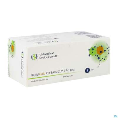 Diagnostika U.zubehoer Sars/covid 19 Schnelltest Selbsttest Rapid Gold Pro 5st, A-Nr.: 5685416 - 02