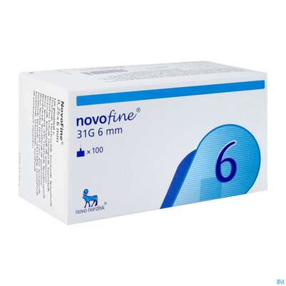 Injektionsspritzen U.zubeh. Insulin Novofine Pen-nadeln 31g 0,25x 6mm 100st, A-Nr.: 2699576 - 02