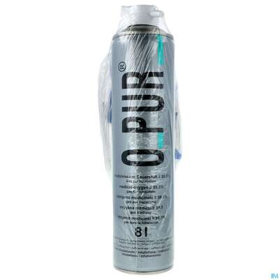 Sie sehen eine Packung Sauerstoff Spray O Pur +maske +schlauch 8l, Produktbild: 01 Sauerstoff Spray O Pur +maske +schlauch 8l, A-Nr.: 3194312 - 01