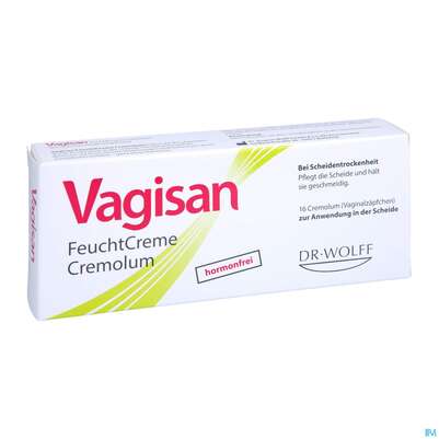 Sie sehen eine Packung Vagisan Feuchtcreme Cremolum Zaepfchen 16st, Produktbild: 03 Vagisan Feuchtcreme Cremolum Zaepfchen 16st, A-Nr.: 5814842 - 03
