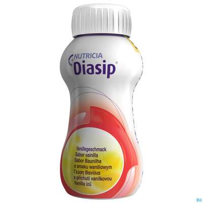Sie sehen eine Packung Diasip 200ml Vanille 24st, Produktbild: 02 Diasip 200ml Vanille 24st, A-Nr.: 3195553 - 02