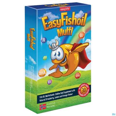 Sie sehen eine Packung Fish Oil Easy Multivitamin Gum 30st, Produktbild: 02 Fish Oil Easy Multivitamin Gum 30st, A-Nr.: 5730223 - 02