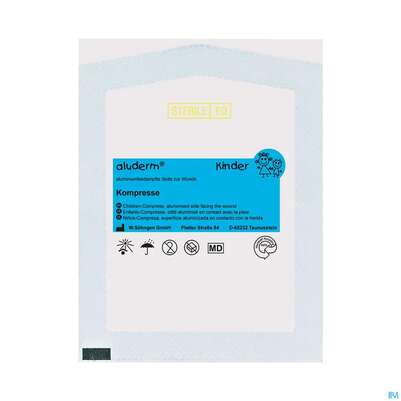 Kompressen Aluderm Einzeln Steril Kinder 8x 6cm 1st, A-Nr.: 2956665 - 01
