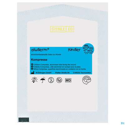 Kompressen Aluderm Einzeln Steril Kinder 8x 6cm 1st, A-Nr.: 2956665 - 02