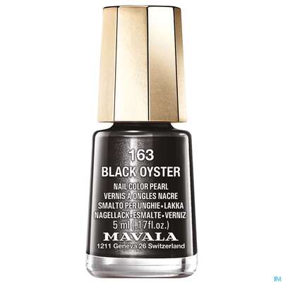 Sie sehen eine Packung Mavala Nagellacke 163 Black Oyster 5ml, Produktbild: 02 Mavala Nagellacke 163 Black Oyster 5ml, A-Nr.: 3833717 - 02