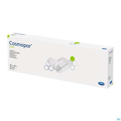 Sie sehen eine Packung Wundverband Cosmopor Steril Selbstklebend 35x 10cm 1st, Produktbild: 01 Wundverband Cosmopor Steril Selbstklebend 35x 10cm 1st, A-Nr.: 3012877 - 01