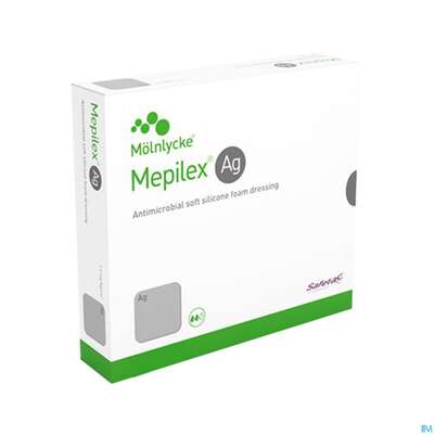 Wundverband Mepilex Silikon Ag 15x 15cm 5st, A-Nr.: 3627277 - 01