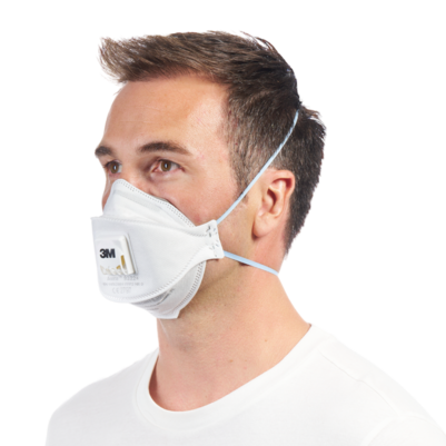 3M™ Aura™ Maske für Dämmstoffe und Hartholz 9332+, FFP3, mit Ventil, 2 pro Packung, A-Nr.: 5646899 - 03