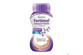 Fortimel/compact/protein 125ml Vitalflasche Cappuccino 24st, A-Nr.: 3948691 - 01