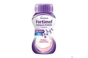 Fortimel/compact/protein 125ml Vitalflasche Erdbeere 24st, A-Nr.: 3948679 - 01