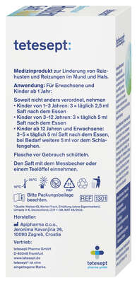 Sie sehen eine Packung tetesept Bronchosan HustenSaft Akut100ml, Produktbild: 05 tetesept Bronchosan HustenSaft Akut100ml, A-Nr.: 5388635 - 05