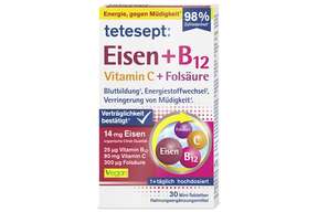 tetesept Eisen 14mg +B12+C+Folsäure FTA 30 Stk, A-Nr.: 5601112 - 01