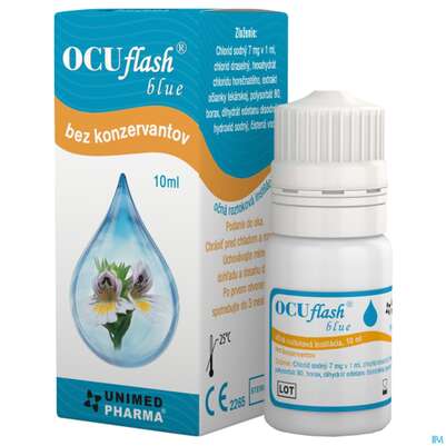 Sie sehen eine Packung Augentropfen Ocuflash/blue O.konservierungsstoffe +euphrasia Officinalis 10ml, Produktbild: 02 Augentropfen Ocuflash/blue O.konservierungsstoffe +euphrasia Officinalis 10ml, A-Nr.: 4306262 - 02