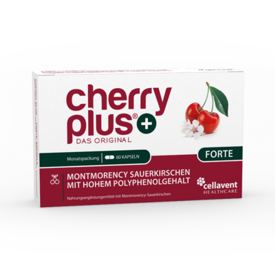 Montmorency Sauerkirschsaft + Sauerkirsch-Extrakt in einer Kapsel | Cherry PLUS Forte, A-Nr.: 5940067 - 01
