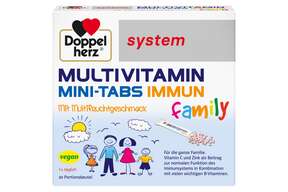 Doppelherz system MULTIVITAMIN MINI-TABS family - Mit Multifruchtgeschmack, A-Nr.: 5676943 - 01