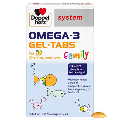 Doppelherz system OMEGA-3 family Gel-Tabs zum Kauen, A-Nr.: 3836377 - 01