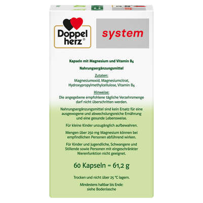 Sie sehen eine Packung Doppelherz system MAGNESIUM 400 PUR, Produktbild: 03 Doppelherz system MAGNESIUM 400 PUR, A-Nr.: 5774143 - 03