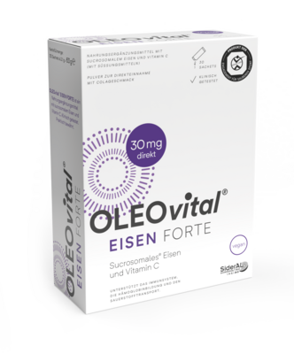 Sie sehen eine Packung OLEOvital® Eisen Forte (Sachets), Produktbild: 01 OLEOvital® Eisen Forte (Sachets), A-Nr.: 4540259 - 01