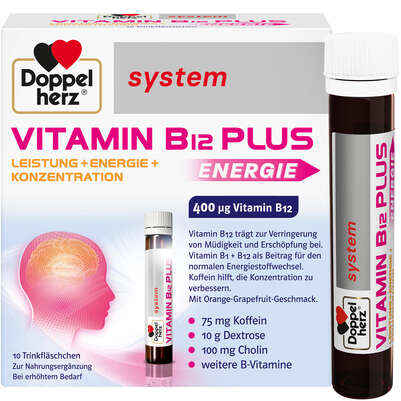 Doppelherz system VITAMIN B12 PLUS - LEISTUNG + ENERGIE + KONZENTRATION, A-Nr.: 3998890 - 01