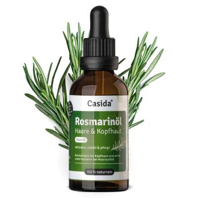 Sie sehen eine Packung Rosmarinöl Haare & Kopfhaut, Produktbild: 01 Rosmarinöl Haare & Kopfhaut, A-Nr.: 5724872 - 01