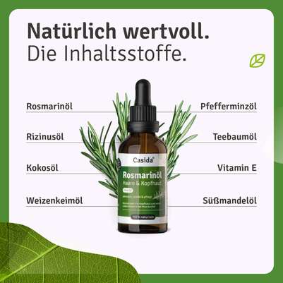 Sie sehen eine Packung Rosmarinöl Haare & Kopfhaut, Produktbild: 02 Rosmarinöl Haare & Kopfhaut, A-Nr.: 5724872 - 02