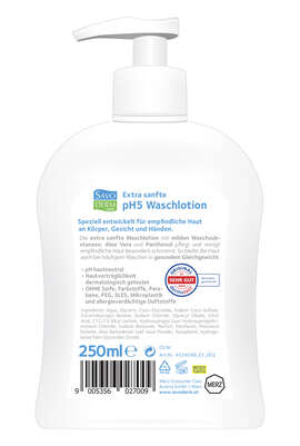 Savoderm med Extra Sanfte pH5 Waschlotion mit Pumpe 250ml, A-Nr.: 4144291 - 02