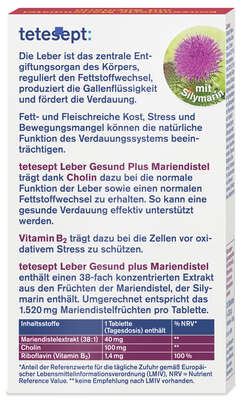 tetesept Leber Gesund Mariendistel 30 Tabl., A-Nr.: 5075089 - 04