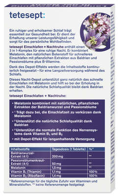Tetesept Einschlafen + Nachtruhe Depot 30ST 1,5MG, A-Nr.: 5830574 - 03