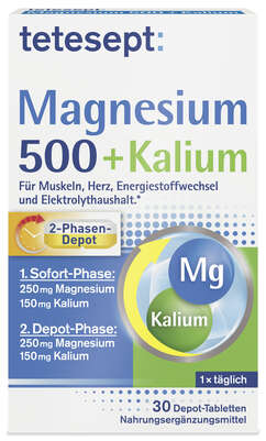 tetesept Magnesium 500 + Kalium FTa 30ST, A-Nr.: 5074919 - 01