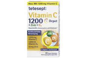 TETESEPT VITAMIN C 1200 +Zink+D3 FTa 30 ST, A-Nr.: 5818188 - 01