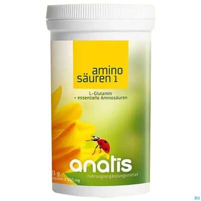Sie sehen eine Packung Aminosaeuren I Kapseln Anatis 8 Essentielle +l-glutamin 180st, Produktbild: 02 Aminosaeuren I Kapseln Anatis 8 Essentielle +l-glutamin 180st, A-Nr.: 4314356 - 02