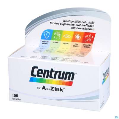 Centrum Tabl A-zink 100st, A-Nr.: 4555456 - 04