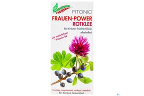 Frauen-power Rotklee Fitonic Elixier Bio Kraeuter Fruechte Alkoholfrei 330ml, A-Nr.: 4334399 - 01