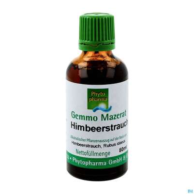 Sie sehen eine Packung Gemmo Mazerat Himbeerstrauch Rubus Idaeus Phytopharma 50ml, Produktbild: 02 Gemmo Mazerat Himbeerstrauch Rubus Idaeus Phytopharma 50ml, A-Nr.: 3107112 - 02