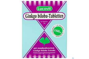 Ginkgo Biloba Lucovit Tabl 160mg 60st, A-Nr.: 3242962 - 01
