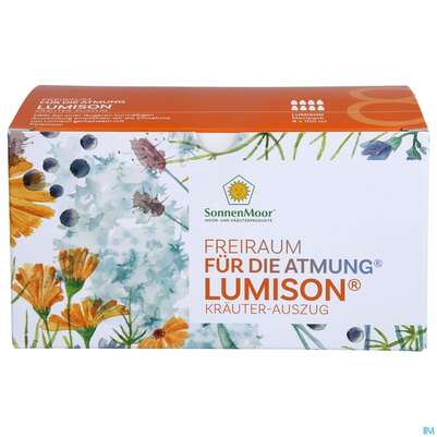 Sie sehen eine Packung Lumison -sonnenmoor Kraeuterauszug Lunge-atemwege 8x100 800ml, Produktbild: 01 Lumison -sonnenmoor Kraeuterauszug Lunge-atemwege 8x100 800ml, A-Nr.: 3633645 - 01