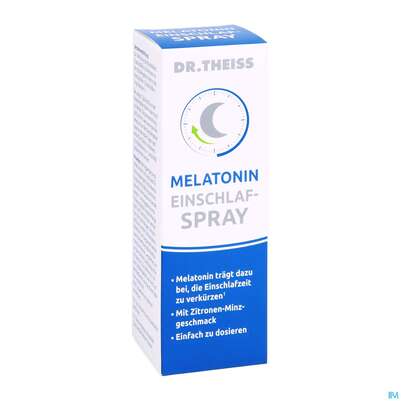 Sie sehen eine Packung Melatonin Einschlafspray -dr.theiss 50ml, Produktbild: 02 Melatonin Einschlafspray -dr.theiss 50ml, A-Nr.: 5408102 - 02