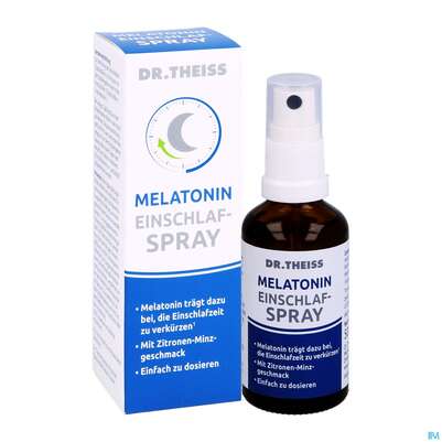 Sie sehen eine Packung Melatonin Einschlafspray -dr.theiss 50ml, Produktbild: 05 Melatonin Einschlafspray -dr.theiss 50ml, A-Nr.: 5408102 - 05