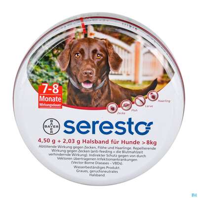 Seresto Wirkstoffh.halsband F Hunde Groesser Als 8kg 4,50g + 2,03g 1st, A-Nr.: 3907700 - 02
