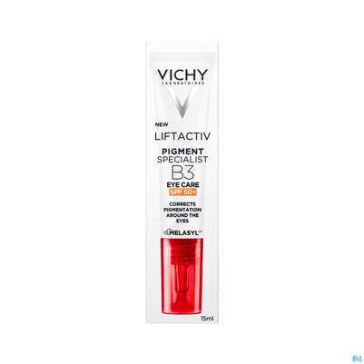 Sie sehen eine Packung Vichy Liftactiv B3 Anti-pigment Augenpflege 15ml, Produktbild: 01 Vichy Liftactiv B3 Anti-pigment Augenpflege 15ml, A-Nr.: 5917973 - 01