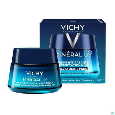 Sie sehen eine Packung Vichy Mineral 89 Nachtcreme 50ml, Produktbild: 04 Vichy Mineral 89 Nachtcreme 50ml, A-Nr.: 5911114 - 04