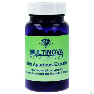 Sie sehen eine Packung Vitalpilz Kapseln Extrakt/100%/bio Agaricus 60st, Produktbild: 01 Vitalpilz Kapseln Extrakt/100%/bio Agaricus 60st, A-Nr.: 4097893 - 01