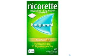 Nicorette Kaugummi Z Raucherentw Freshfruit 2mg 105st, A-Nr.: 3500074 - 01