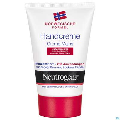 Sie sehen eine Packung Neutrogena Norwegische Formel Handcreme Unparfuemiert 50ml, Produktbild: 02 Neutrogena Norwegische Formel Handcreme Unparfuemiert 50ml, A-Nr.: 2597290 - 02