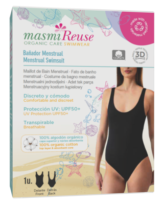 Bio Perioden Badeanzug Masmi Reuse - Schwarz - Größe S, A-Nr.: 5946176 - 01