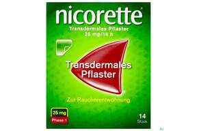Nicorette Transdermales Pflaster 25mg/16h 14st, A-Nr.: 3537462 - 01