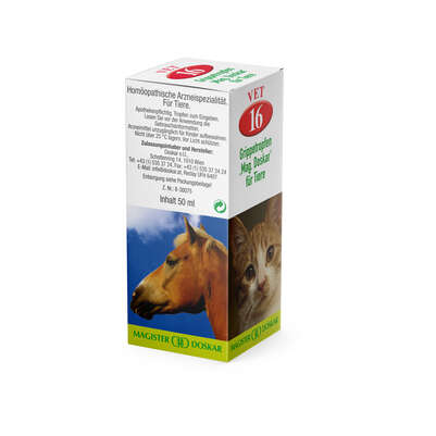 Magister Doskar VET Nr. 16 Grippetropfen für Tiere, A-Nr.: 1299610 - 04