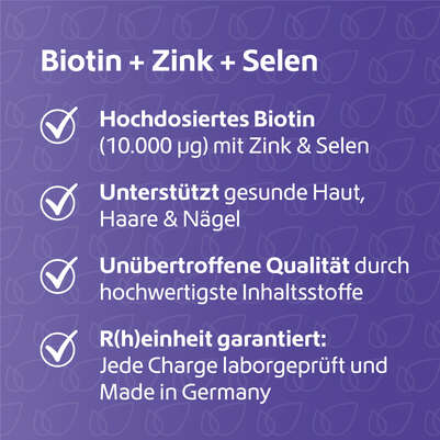 R(h)ein Nutrition Biotin+Zink+Selen für Haut, Haare &amp; Nägel Kapseln hochdosiert, A-Nr.: 5987146 - 03