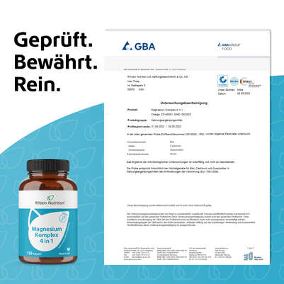 R(h)ein Nutrition Magnesium Komplex 4 in 1 Kapseln hochdosiert vegan, A-Nr.: 5987206 - 07